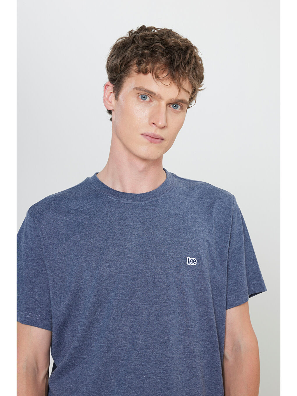 Regular Fit Normal Kesim Bisiklet Yaka Lacivert Tişört-3