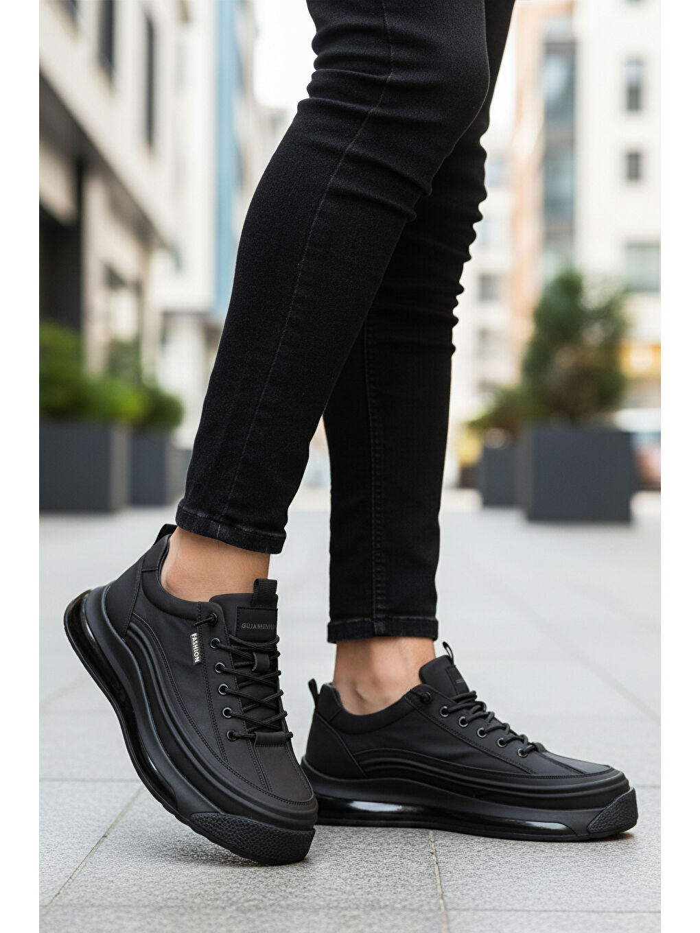 Siyah Hakiki Deri Erkek Casual Ayakkabı 24K500-1 M-2