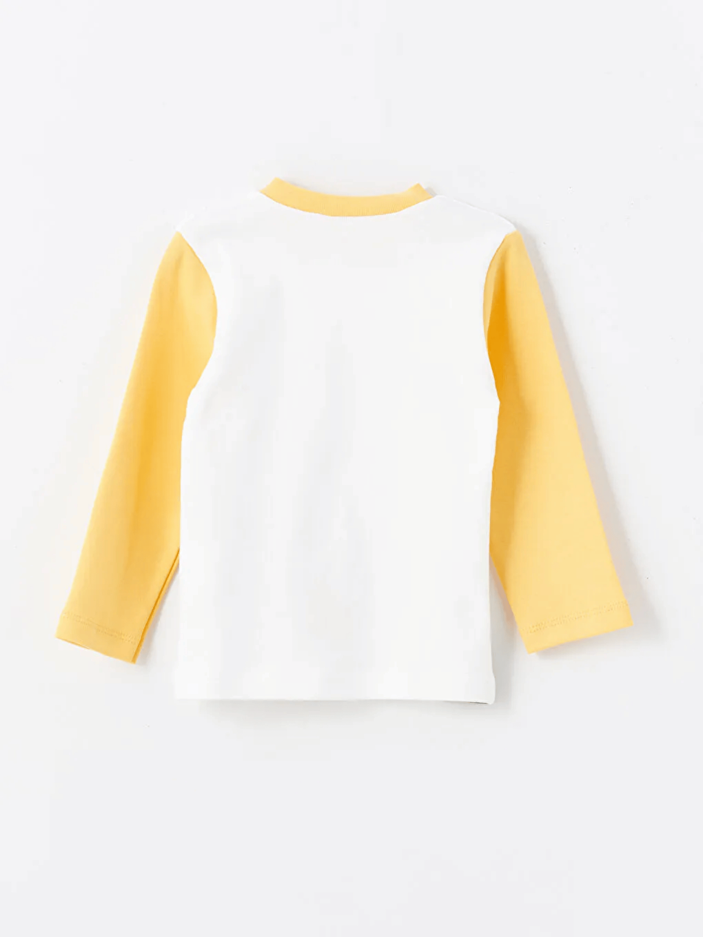 Sarı Bisiklet Yaka Uzun Kollu Erkek Bebek Pijama Takımı-2