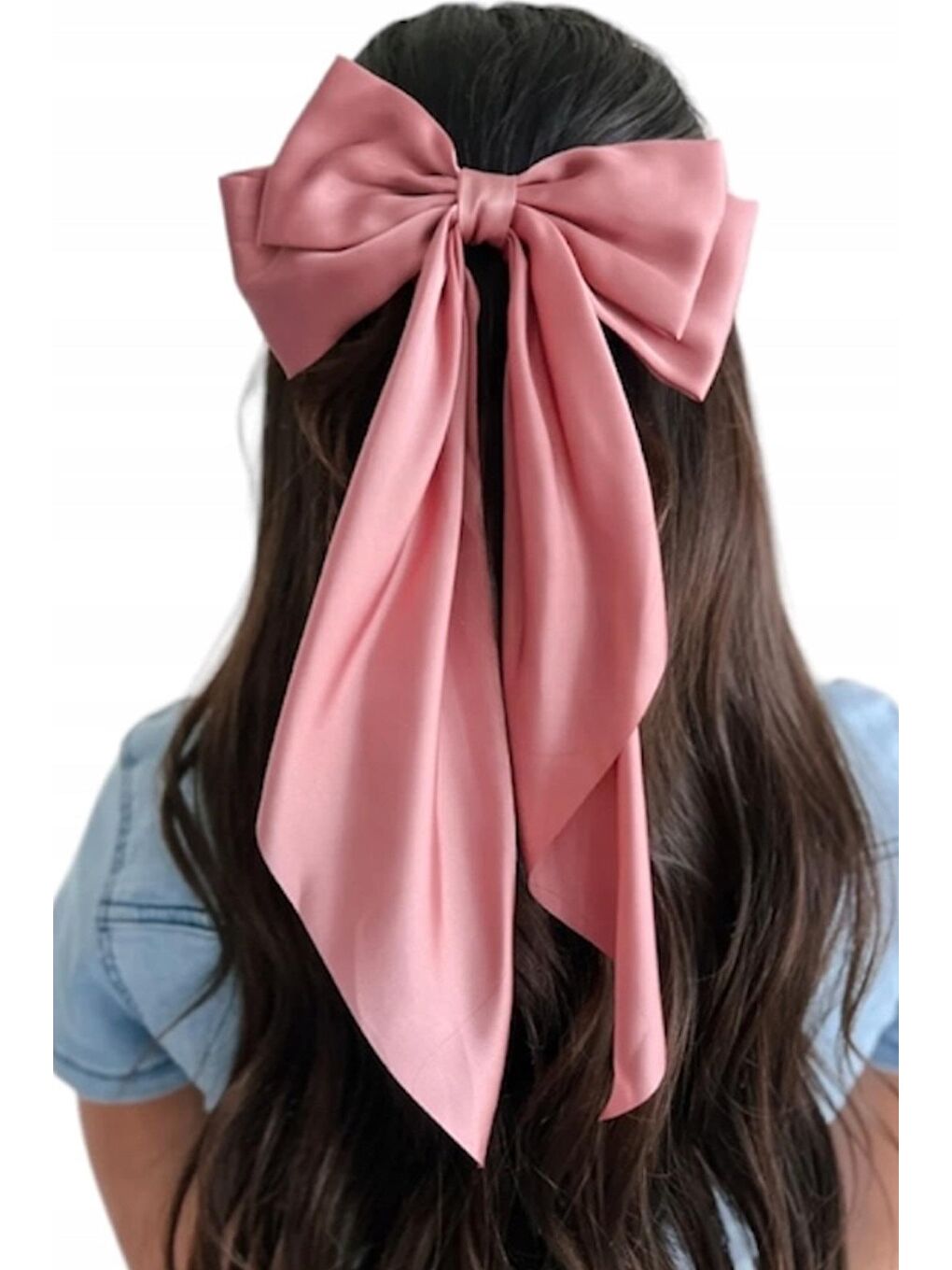 Pembe Uzun Fularlı Fiyonk Otomatik Fiyonk Toka-2