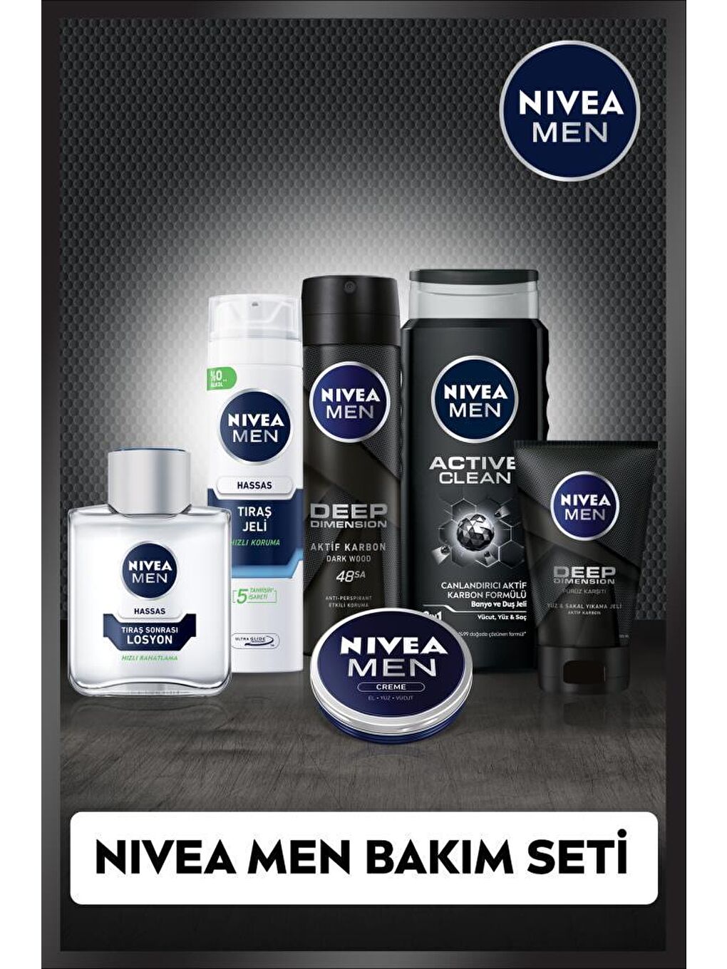 NIVEA Şeffaf MEN Damat Çeyiz Seti, Erkek Kişisel Bakım, Ter Kokusuna Karşı Koruma, Erkeklere Özel Hassas Koruma