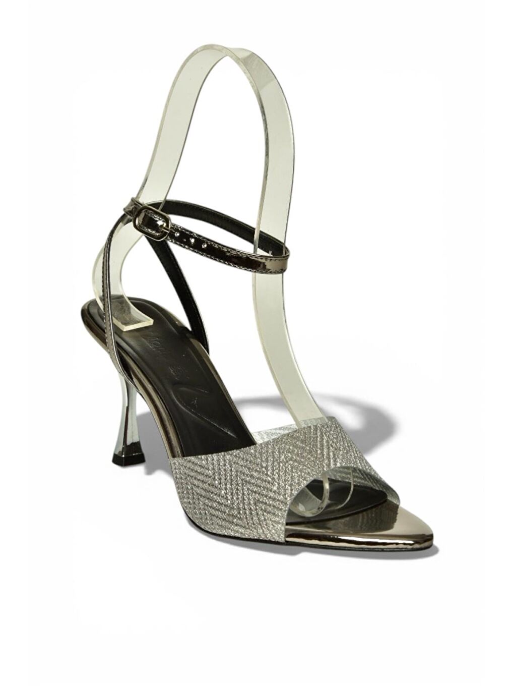 Antrasit Platin Kadın Topuklu Ayakkabı Y820140034-4