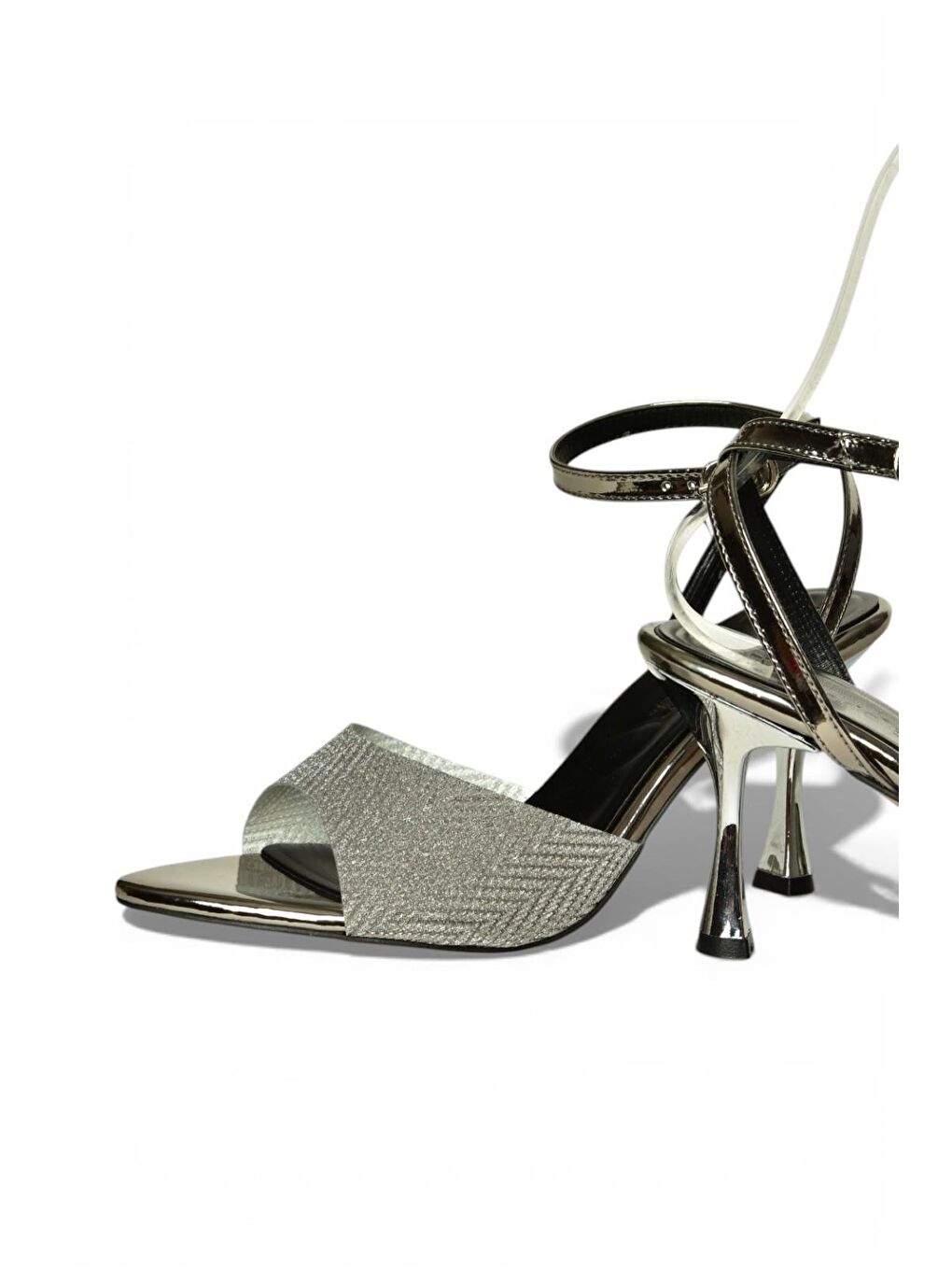 Antrasit Platin Kadın Topuklu Ayakkabı Y820140034-6