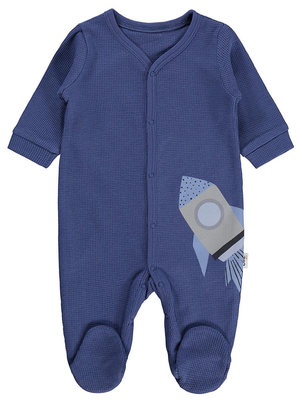 İndigo Baby Roket Baskılı 1-9 AY Tulum - Mavi