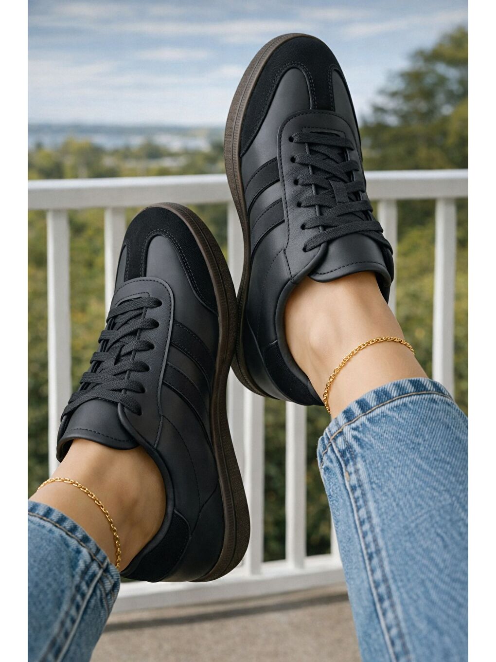 Siyah FLEX RUN Unisex Spor Ayakkabı Günlük Casual Sneakers-4