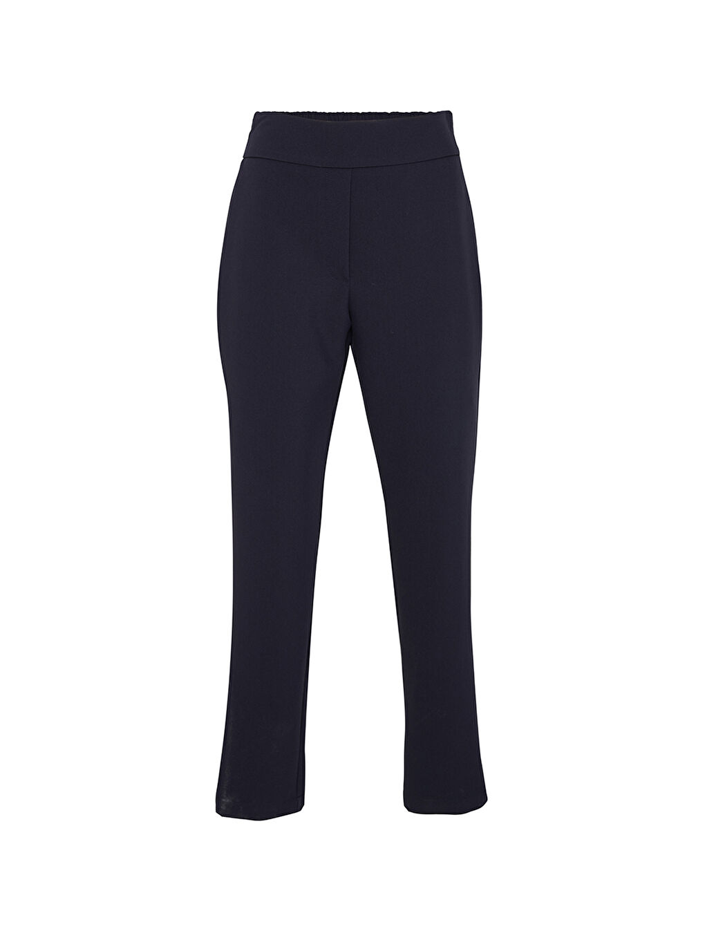 Lacivert Kalın Kemerli Lastikli Pantolon