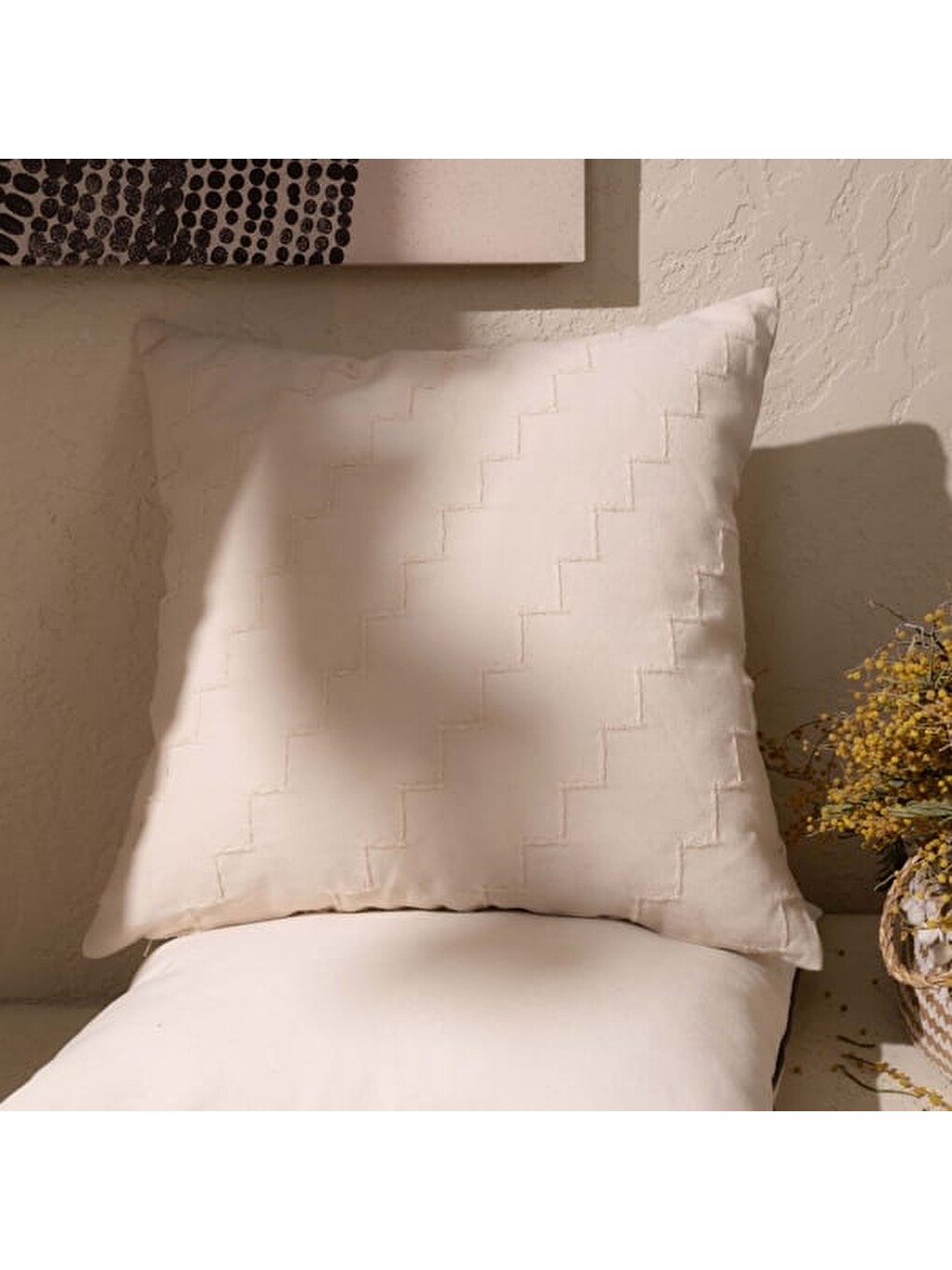 Bej Soft Brisa Kırlent - Ekru - 30x50 cm-2
