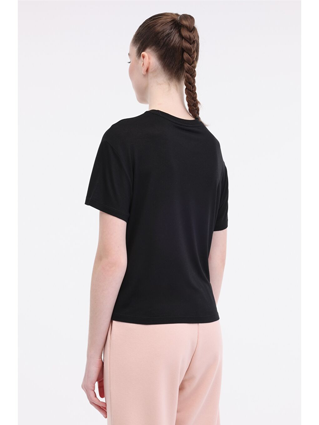 WL CYRUS 11BT206 5FX Siyah Kadın Kısa Kol T-Shirt-1