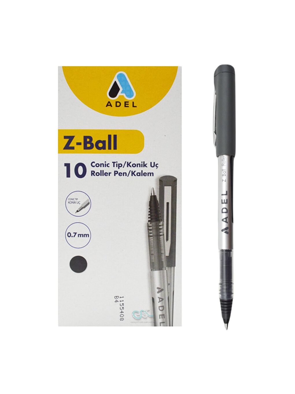 ADEL Siyah Z-Ball Roller Kalem 0.7 mm Siyah 10 Adet