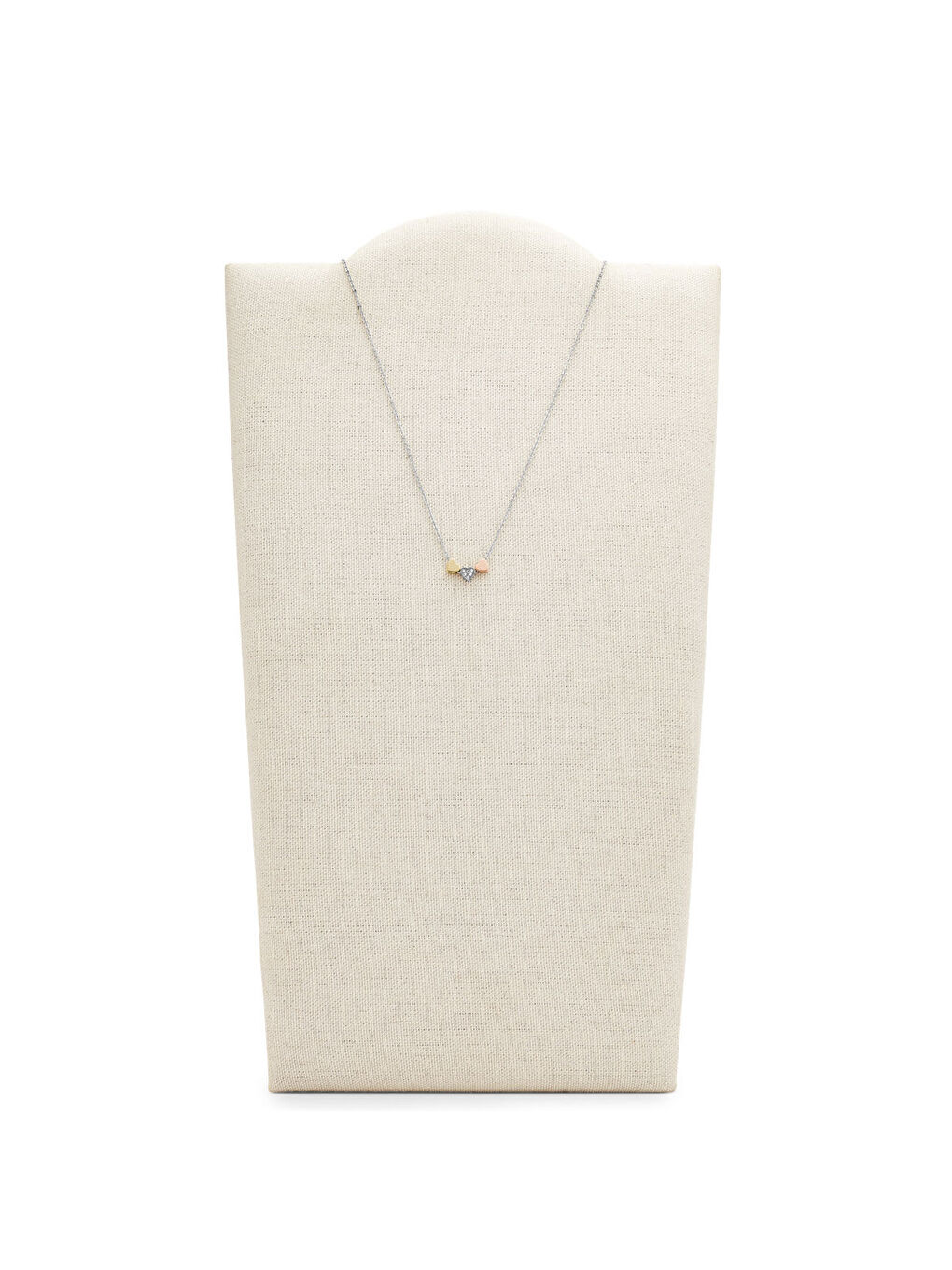 Sarı JF02856-998 Kalpli Kadın Kolye-1