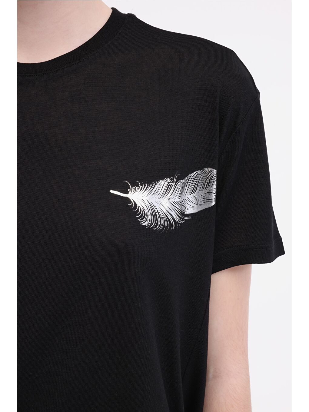 WL CYRUS 11BT206 5FX Siyah Kadın Kısa Kol T-Shirt-3