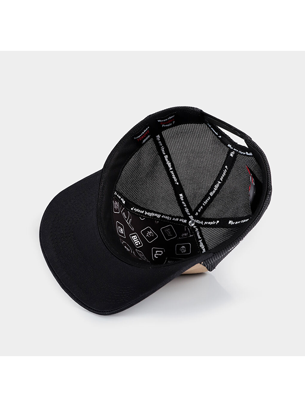 BlackBörk V1 Trucker Karga - 1 Kod Logolu Unisex Siyah Siperli Siyah-Vizon Şapka (Cap) - 2