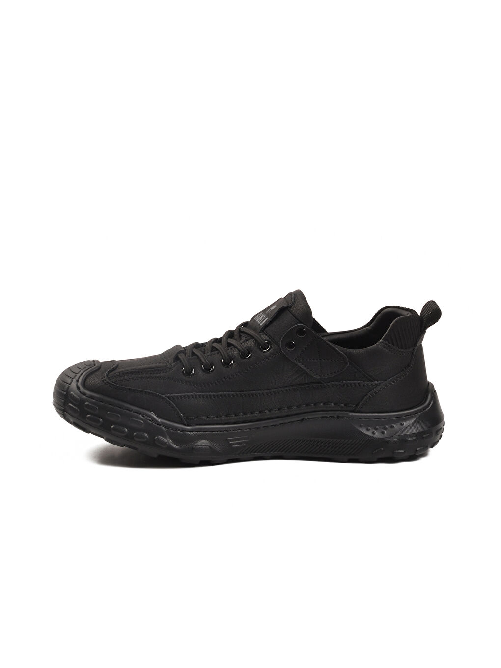 Siyah Hakiki Deri Erkek Casual Yürüyüş Ayakkabısı Season M-3