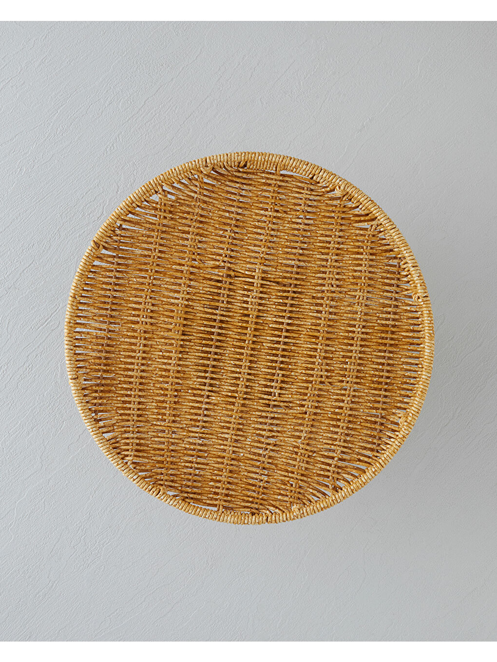 Wicker Plastik Rattan Kek Standı 30 cm Açık Kahverengi-1
