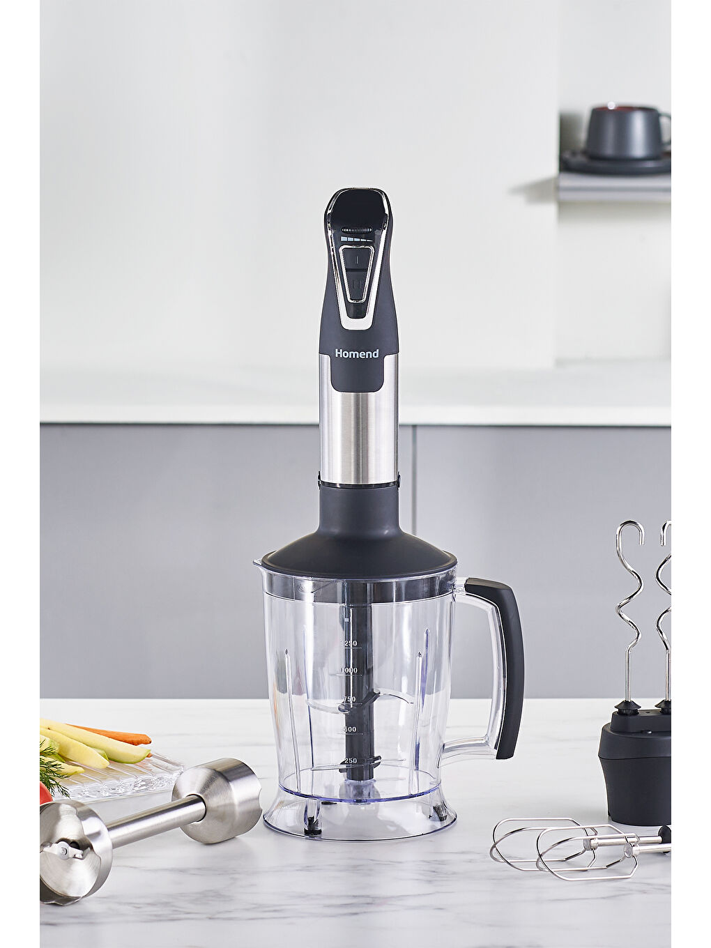 Handmaid 1966h Inox XLarge Hazneli, Çift Bıçaklı Blender Set-1