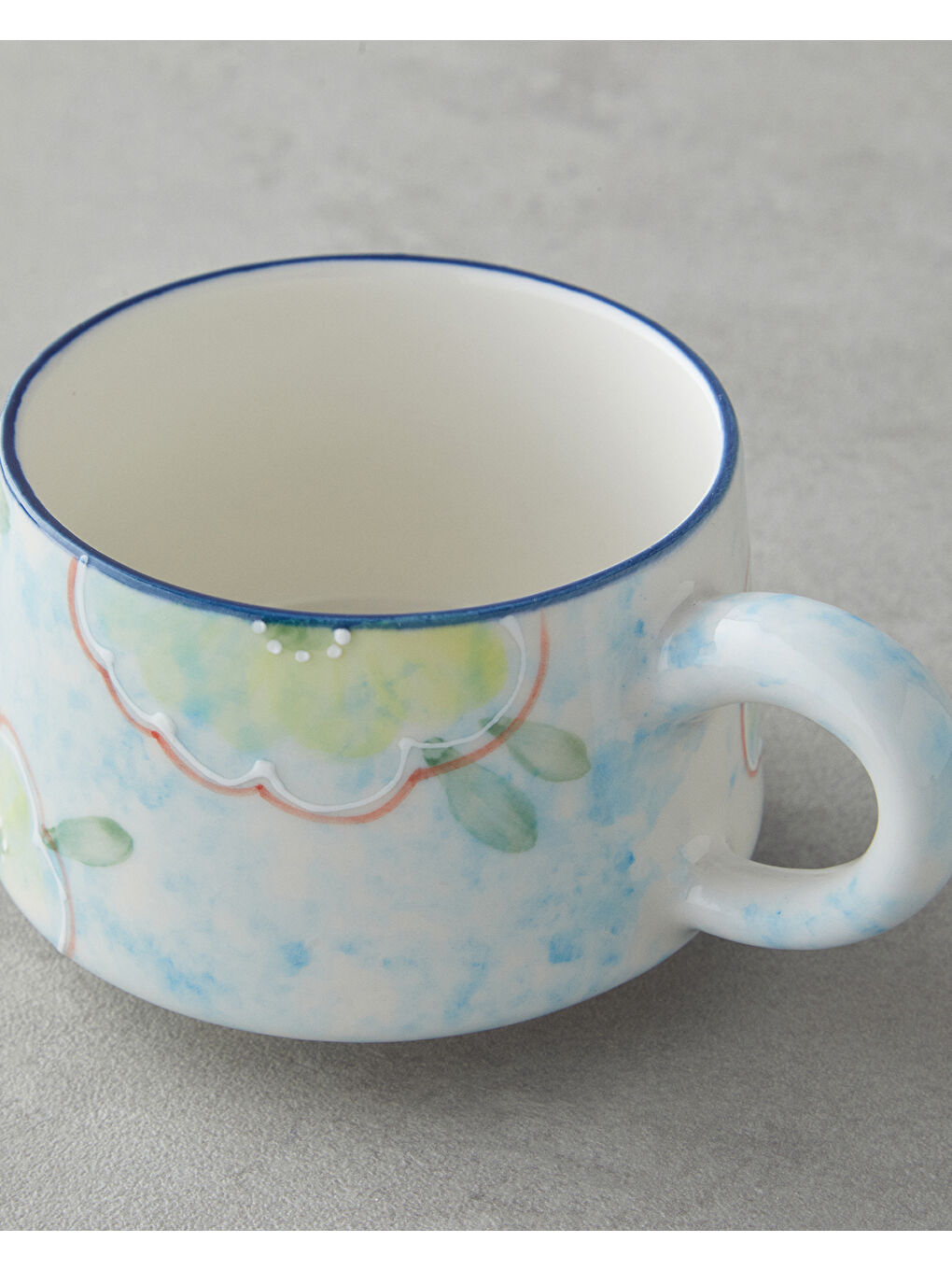 Pastel Reflections Seramik Kupa 260 ml Mavi-Yeşil-Sarı-1