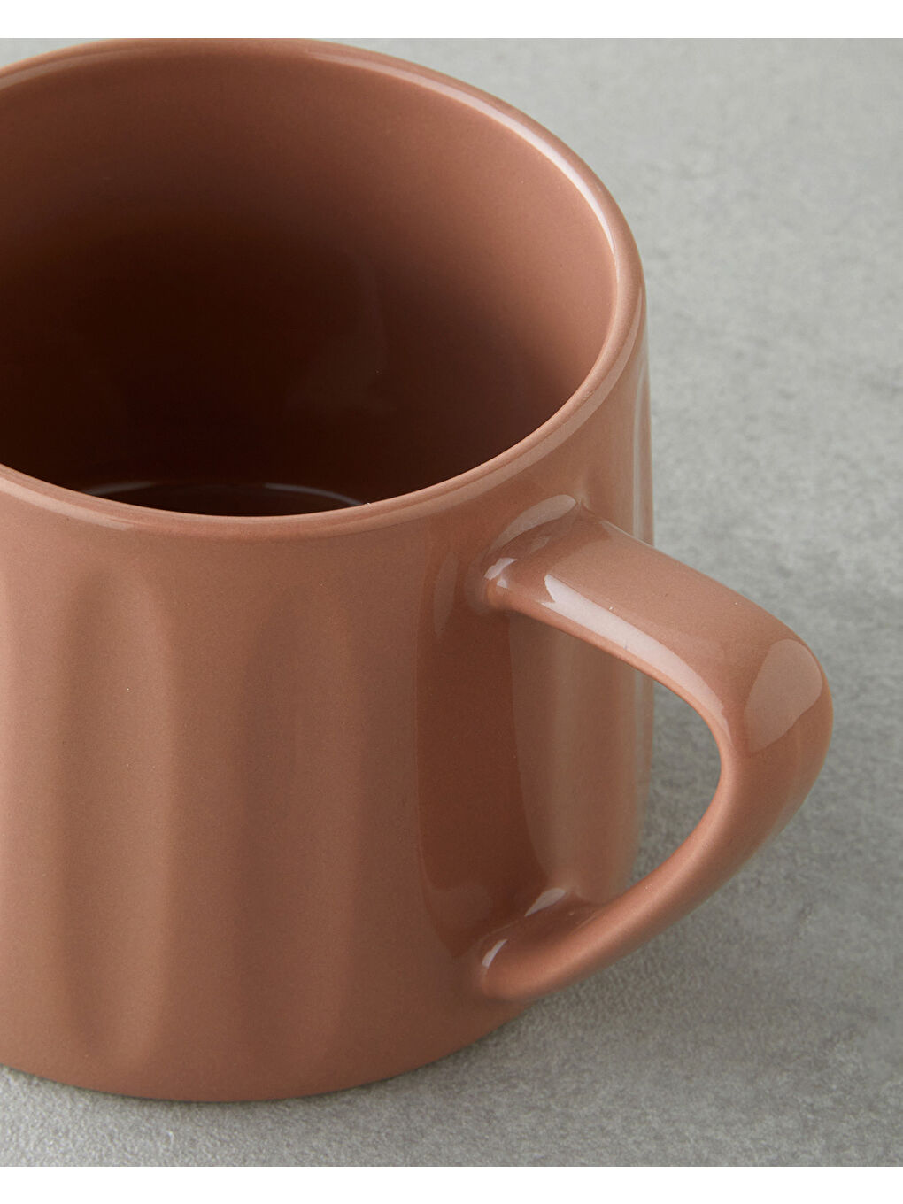 Daphne New Bone China Kupa 320 ml Açık Kahverengi-2