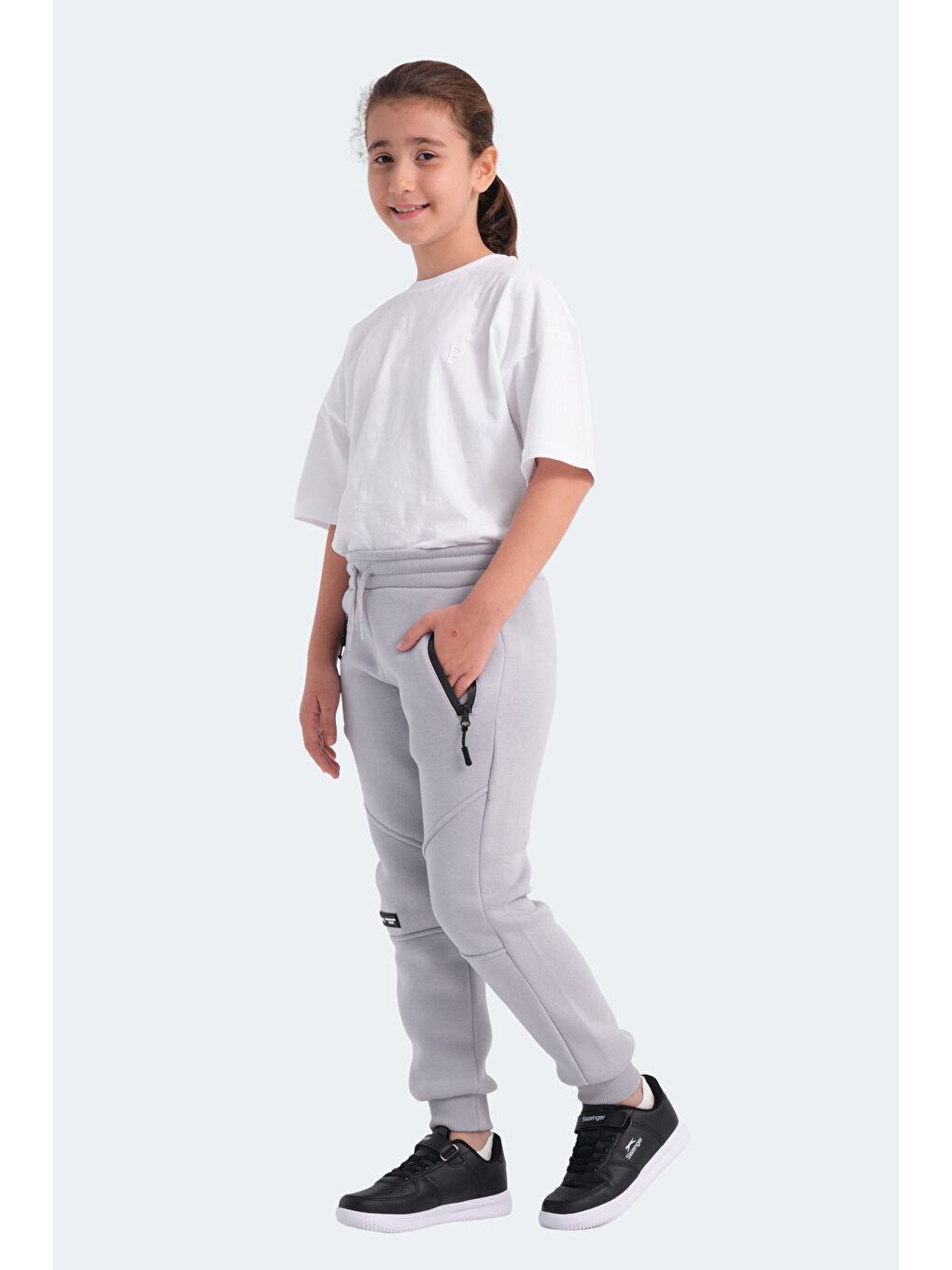 Karışık LAMYA 2 li Set Unisex Çocuk  Siyah -Taş Gri Eşofman Altı-7