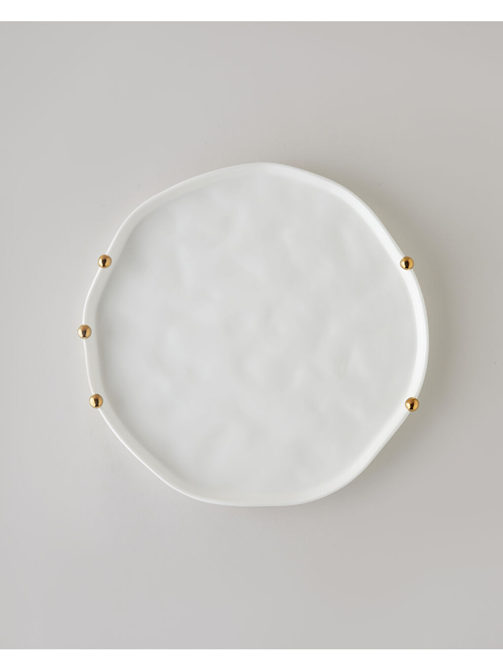 Golden Gleam Porselen Supla 34 cm Beyaz-Gold-1