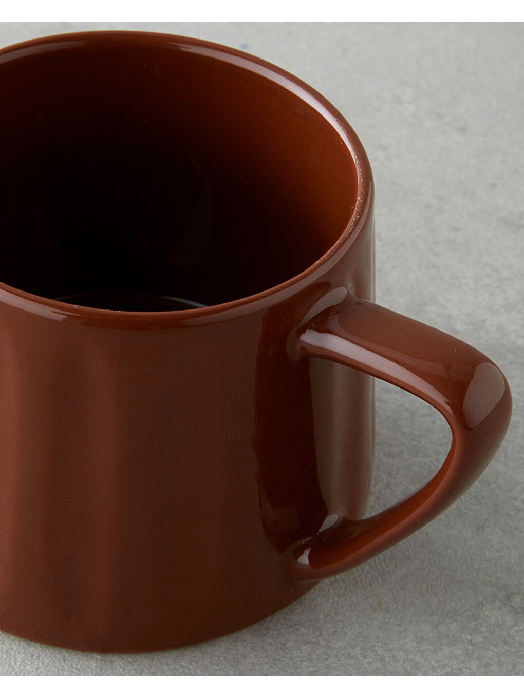 Daphne New Bone China Kupa 320 ml Koyu Kahverengi-2