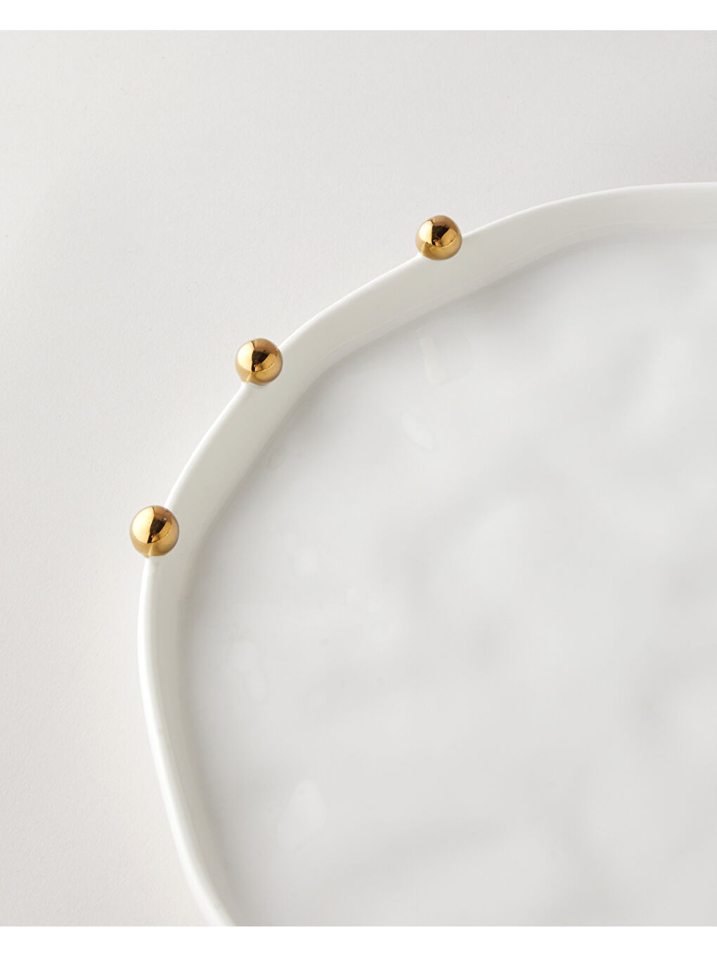 Golden Gleam Porselen Supla 34 cm Beyaz-Gold-2