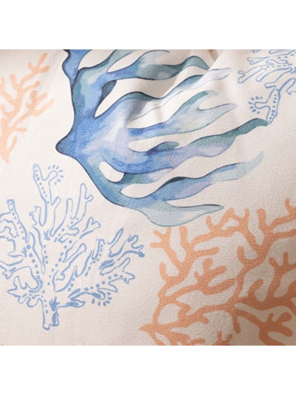 Soft Coral Kırlent - Ekru - 45x45 Cm-3