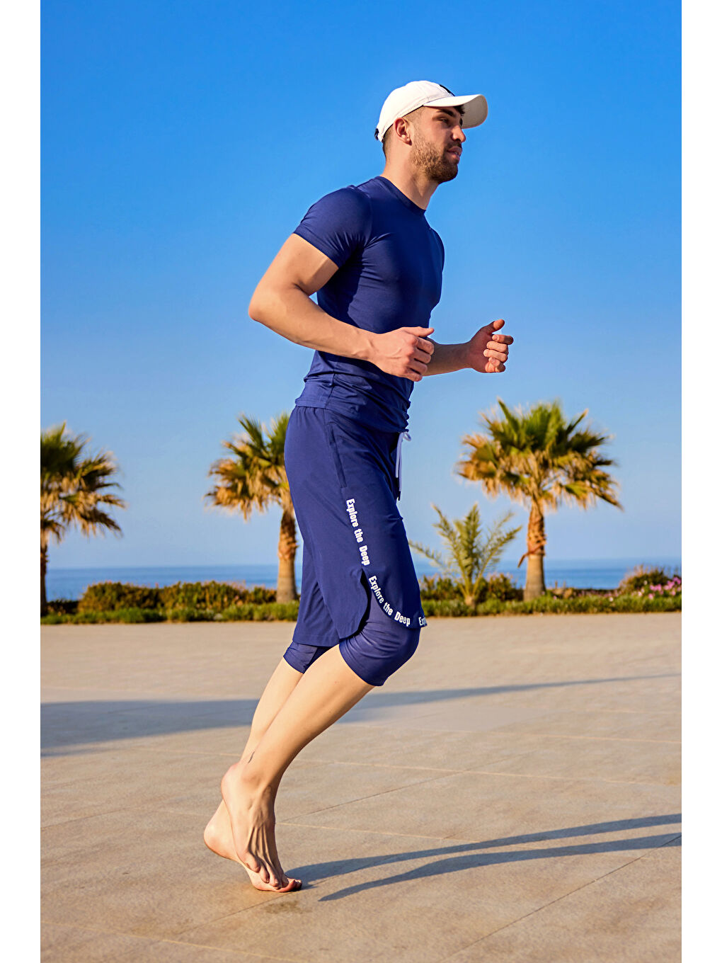 Lacivertİç Taytlı, Hızlı Kuruyan, UPF50+ Korumalı Erkek Şort S2504-2