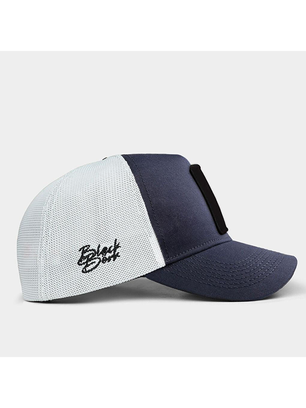 BlackBörk V1 Trucker My Life My Rules - 1 Kod Logolu Unisex Lacivert-Beyaz Şapka (Cap) - 1