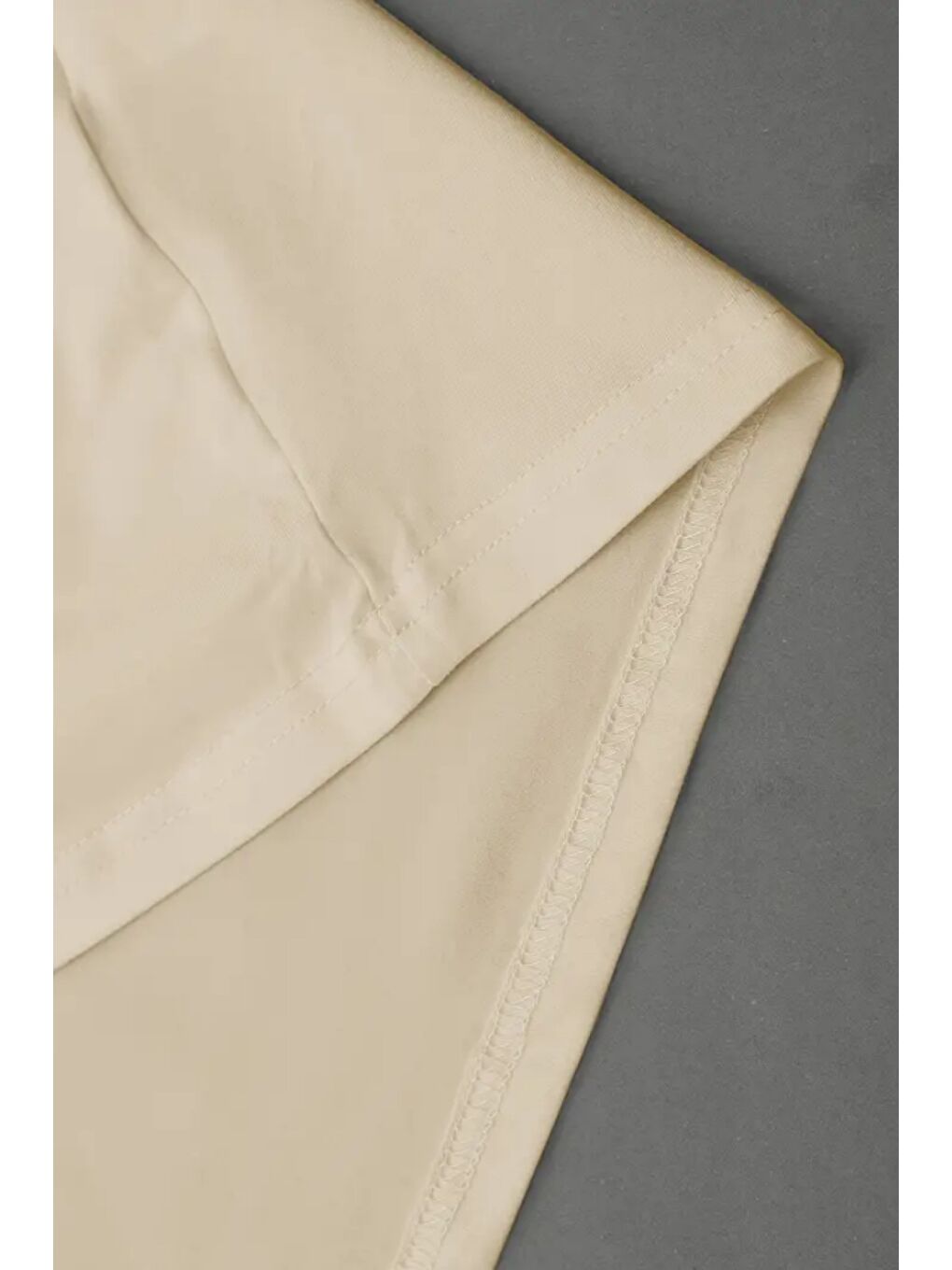 Ekru I Don't Care Baskılı Kolsuz Atlet tshirt Erkek Sıfır Kol Oversize T-SHİRT-3