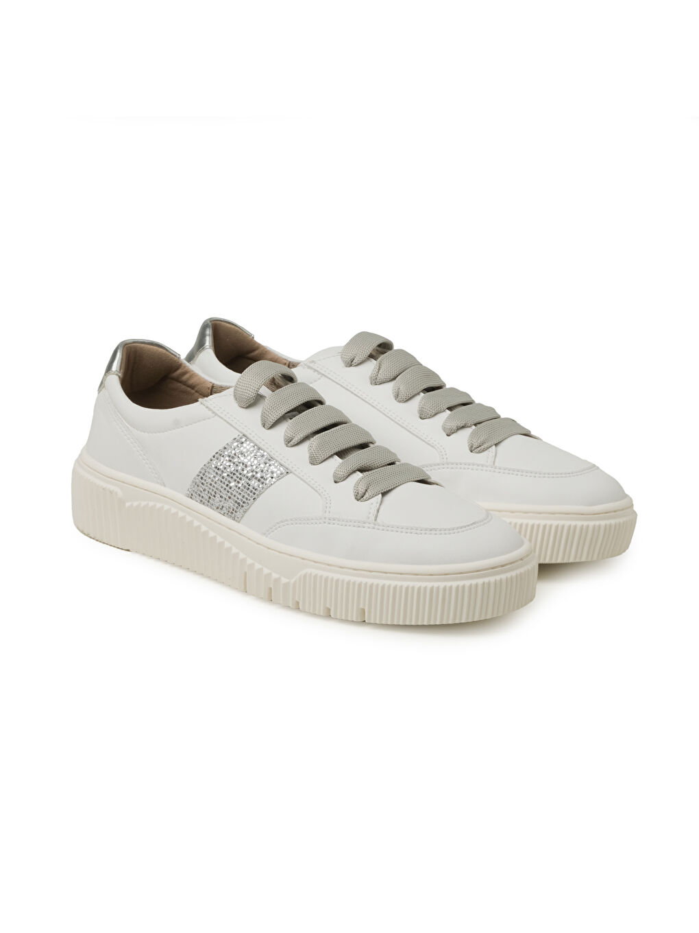 Beyaz Kadın Spor Ayakkabı 6H5095 Micro Tech Bianco-2