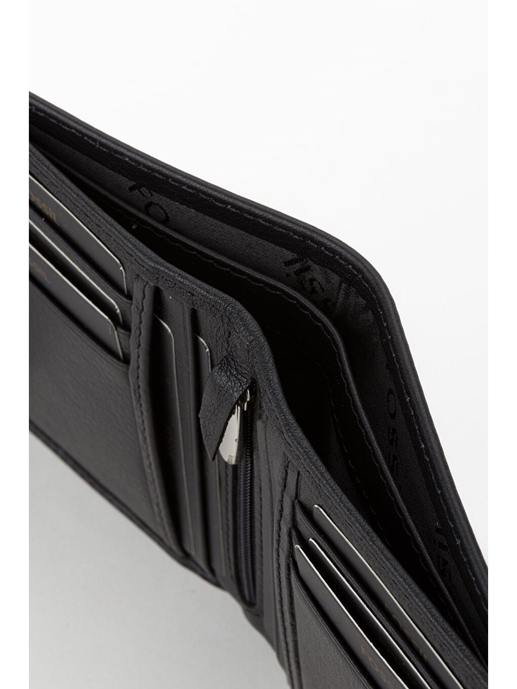 Kutulu Hakiki Deri Dikey Dikişli Siyah El Portföyü Kartlık Cüzdan-3