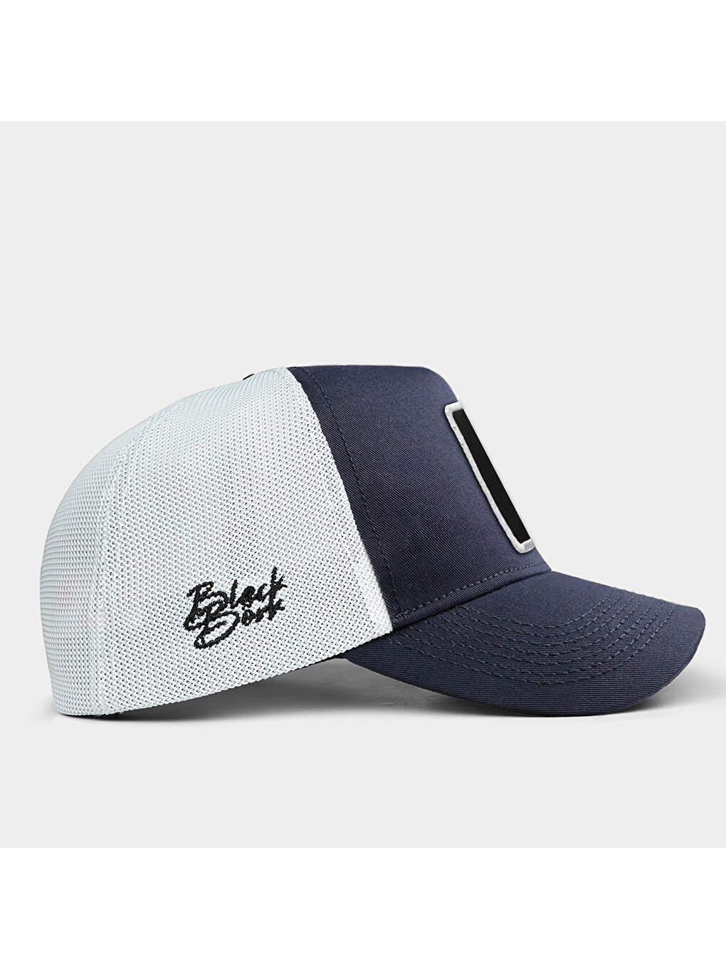 BlackBörk V1 Trucker Gym Mode On - 1sb Kod Logolu Unisex Lacivert-Beyaz Şapka (Cap) - 1