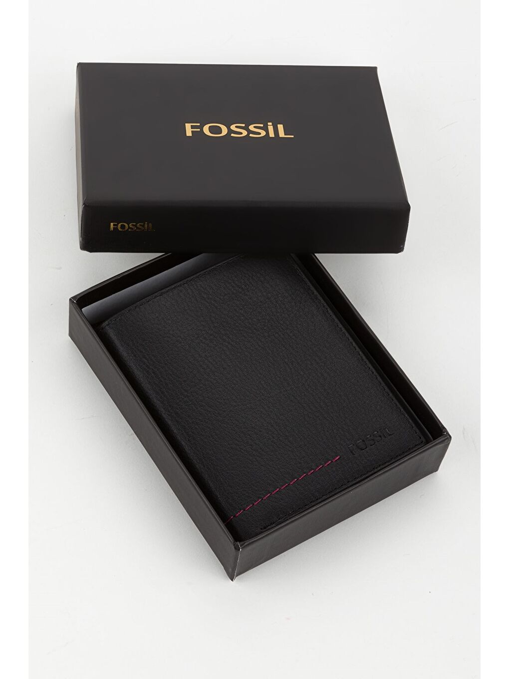 Kutulu Hakiki Deri Dikey Dikişli Siyah El Portföyü Kartlık Cüzdan-5