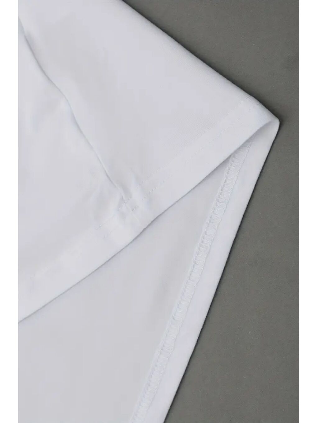 Beyaz I Don't Care Baskılı Kolsuz Atlet tshirt Erkek Sıfır Kol Oversize T-SHİRT-2