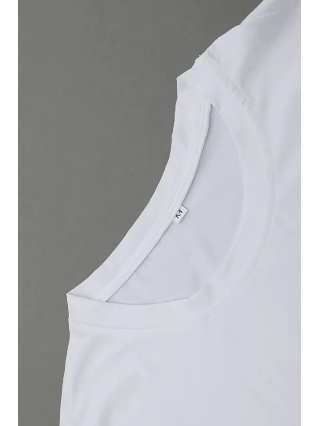 Beyaz I Don't Care Baskılı Kolsuz Atlet tshirt Erkek Sıfır Kol Oversize T-SHİRT-3