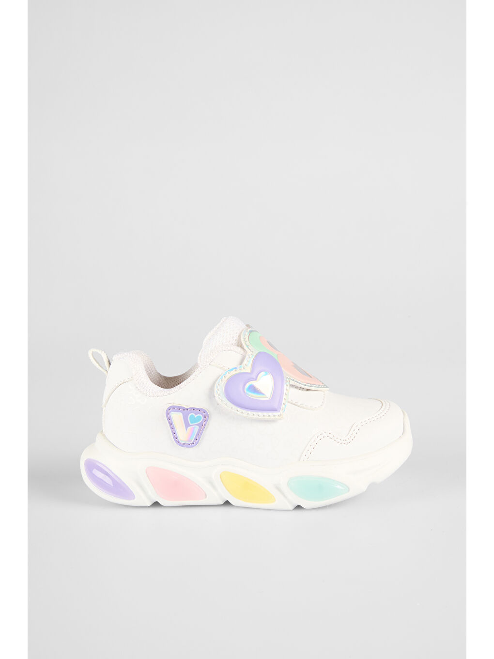 Lovely Işıklı Kız Okul Öncesi Beyaz Spor Ayakkabı