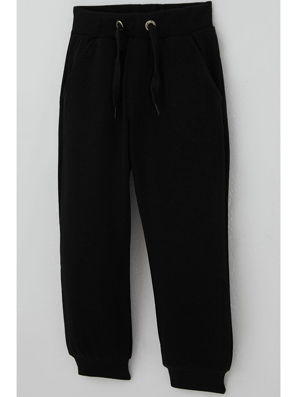 Erkek Çocuk Eşofman Altı Bağcık Aksesuarlı Cepli Siyah (2-6 Yaş)-2