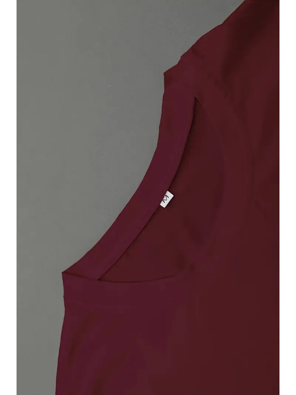 Bordo I Don't Care Baskılı Kolsuz Atlet Tişört Erkek Sıfır Kol Oversize Tişört-2