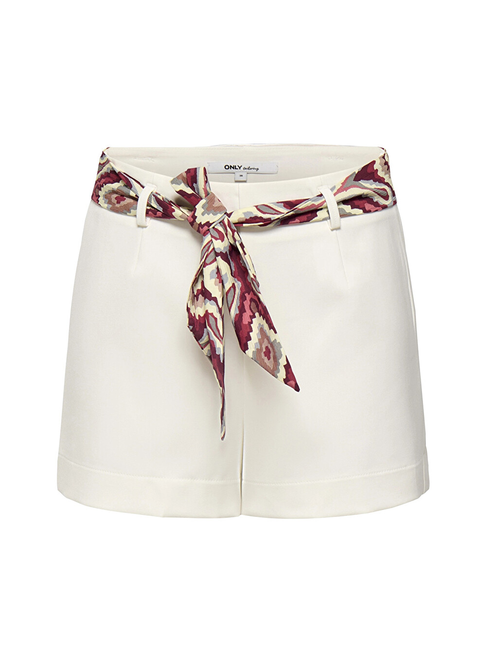Ekru Onladora Regular Fit Yüksek Bel Bağlama Detaylı Short 15374573-4