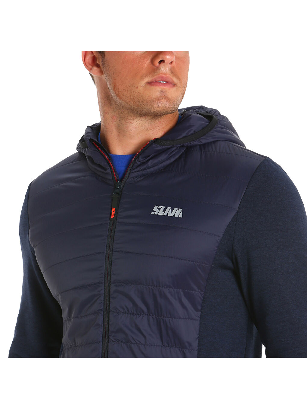 Lacivert Act Hood Hybrid Fleece Erkek Mavi Polar-3