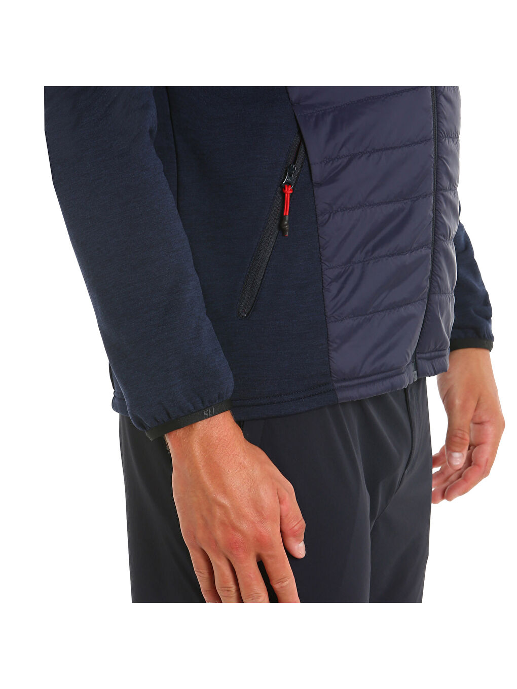 Lacivert Act Hood Hybrid Fleece Erkek Mavi Polar-4