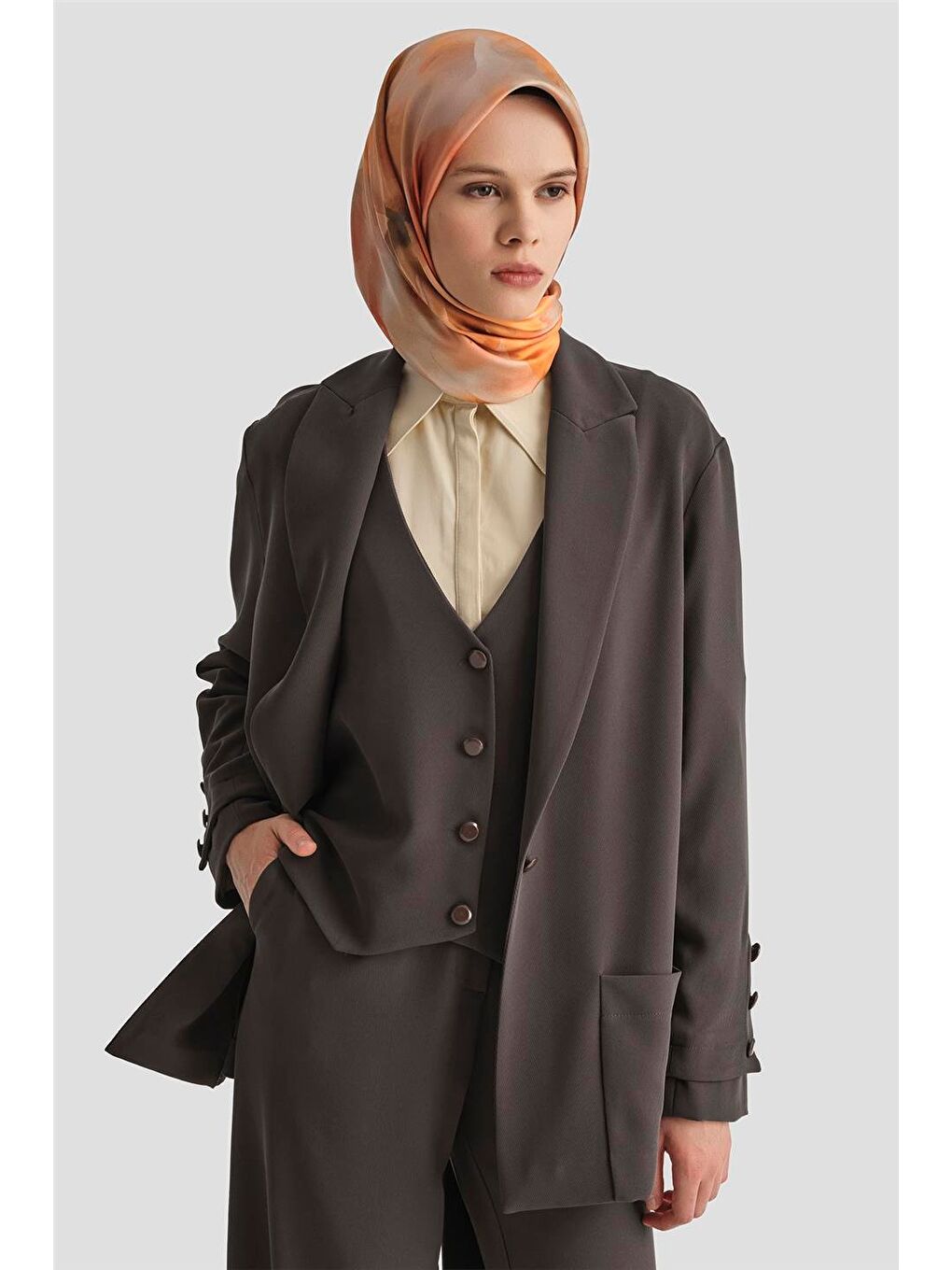 Garnili 3 Lü Takım 25Y6022 Kahverengi-2