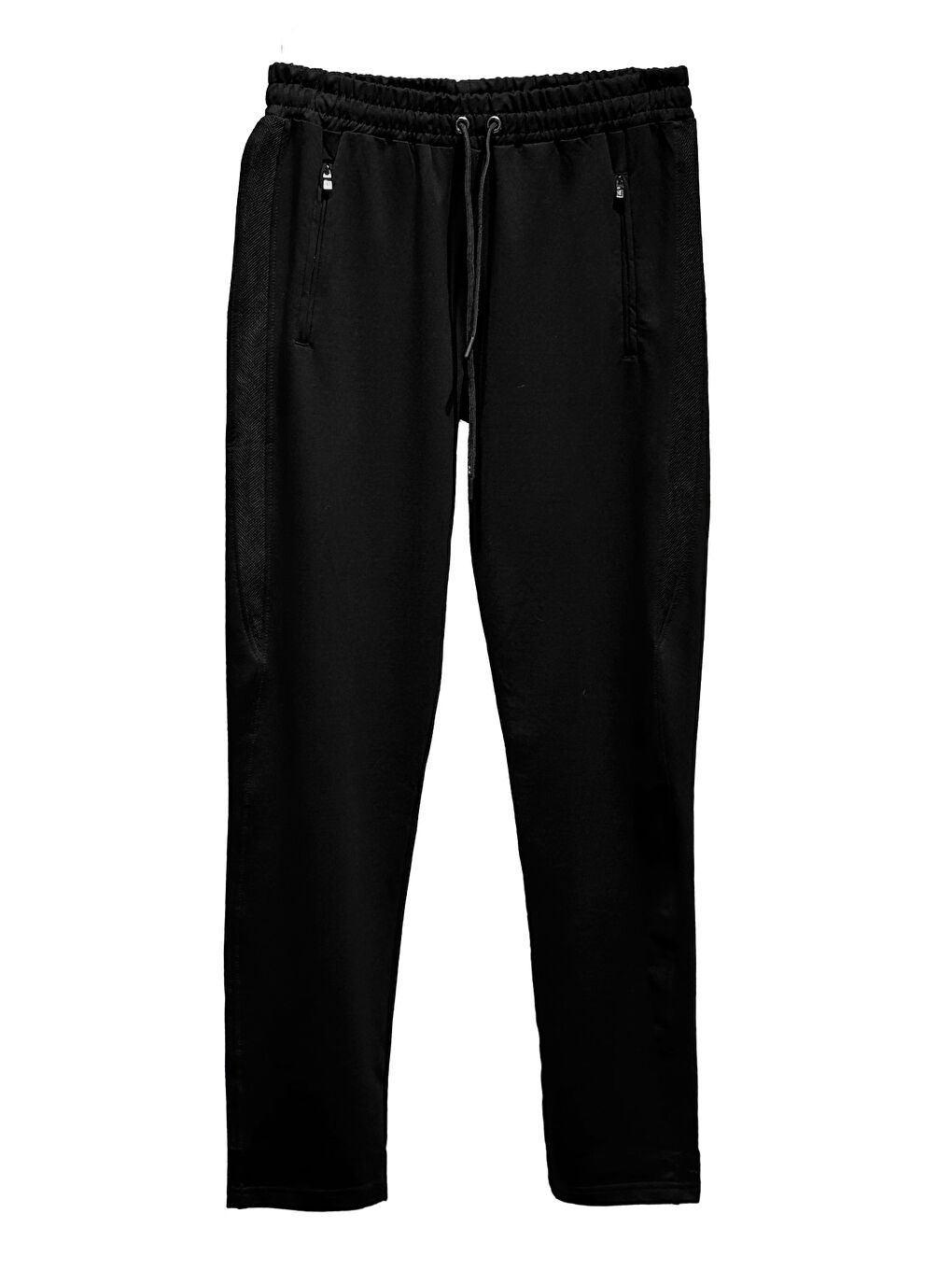 Paçası Düz Beli Lastikli 3 Cepli Erkek Eşofman Altı 5740 Siyah-1