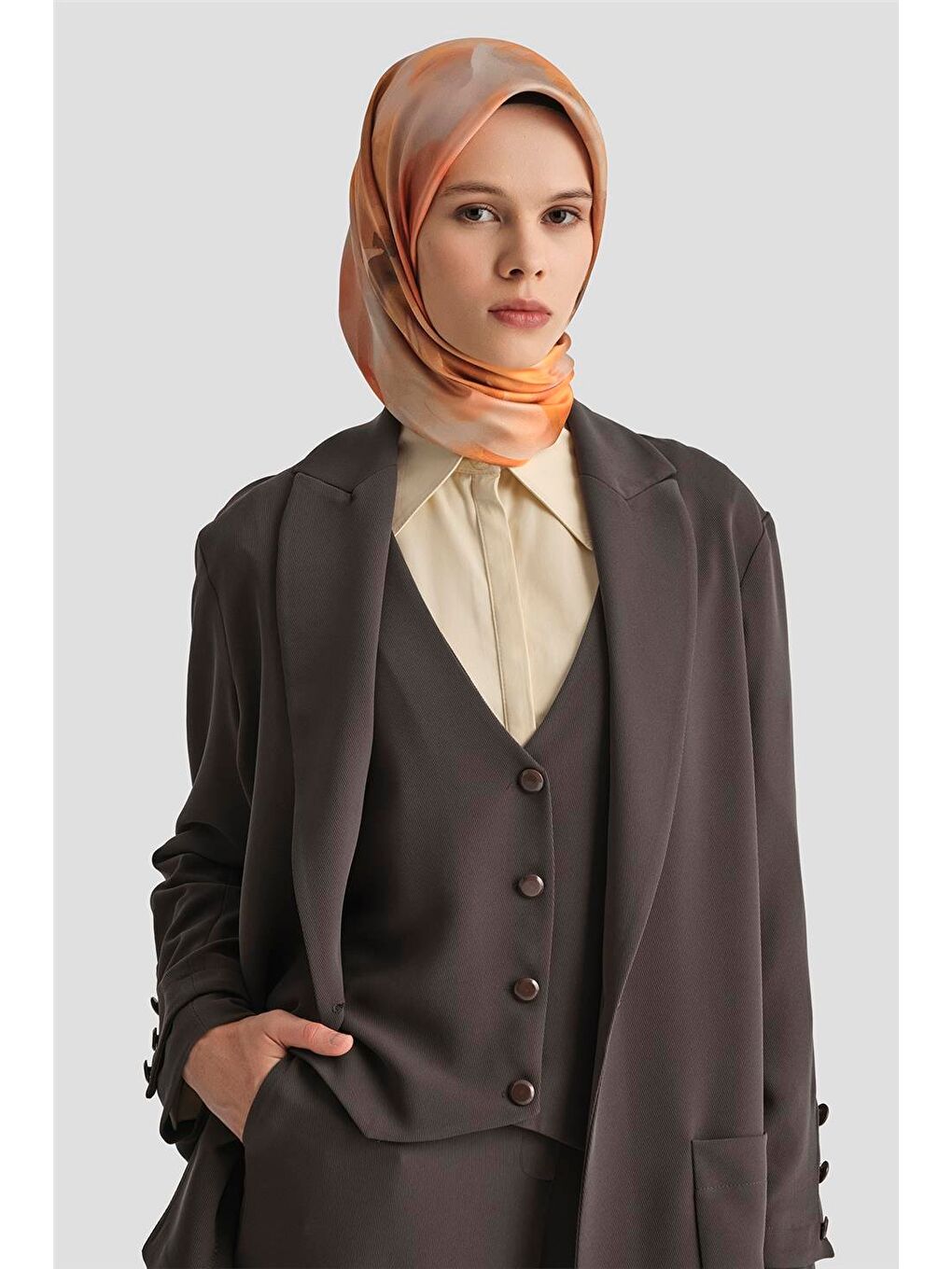 Garnili 3 Lü Takım 25Y6022 Kahverengi-3