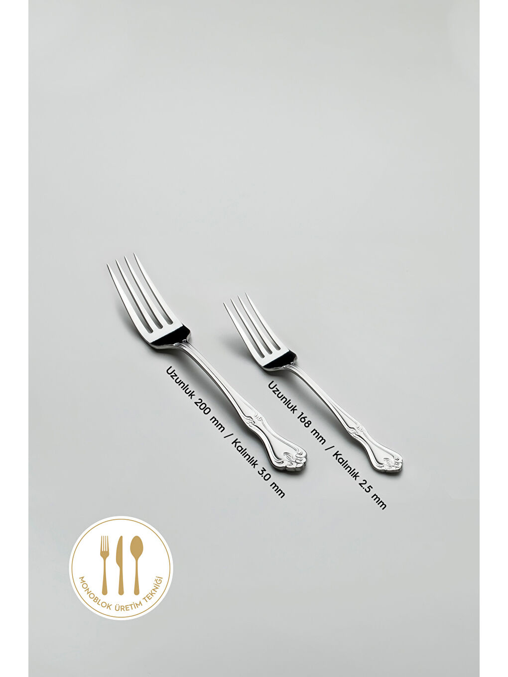 Gri Lalezar Sade 12 Kişilik 72 Parça Kutulu Çatal Kaşık Bıçak Takımı-5