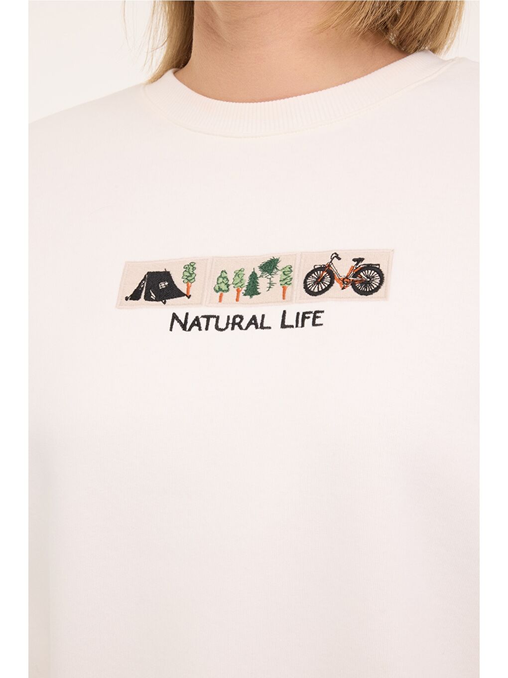 Bej WL HOLLY 16BT102 4PR Ekru Kadın Sweatshirt-3