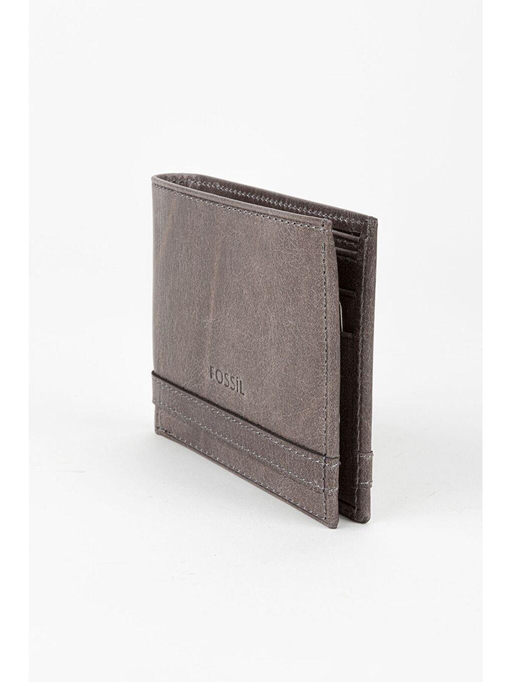 Gri Kutulu Hakiki Deri Kahve Crazy Yatay Erkek Cüzdan El Portföyü-1