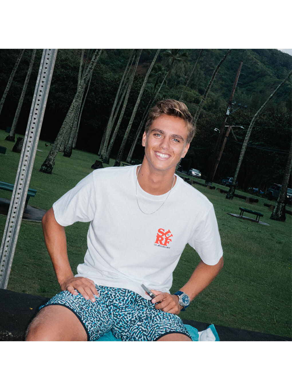 Surf Moe Erkek Beyaz Tişört-2