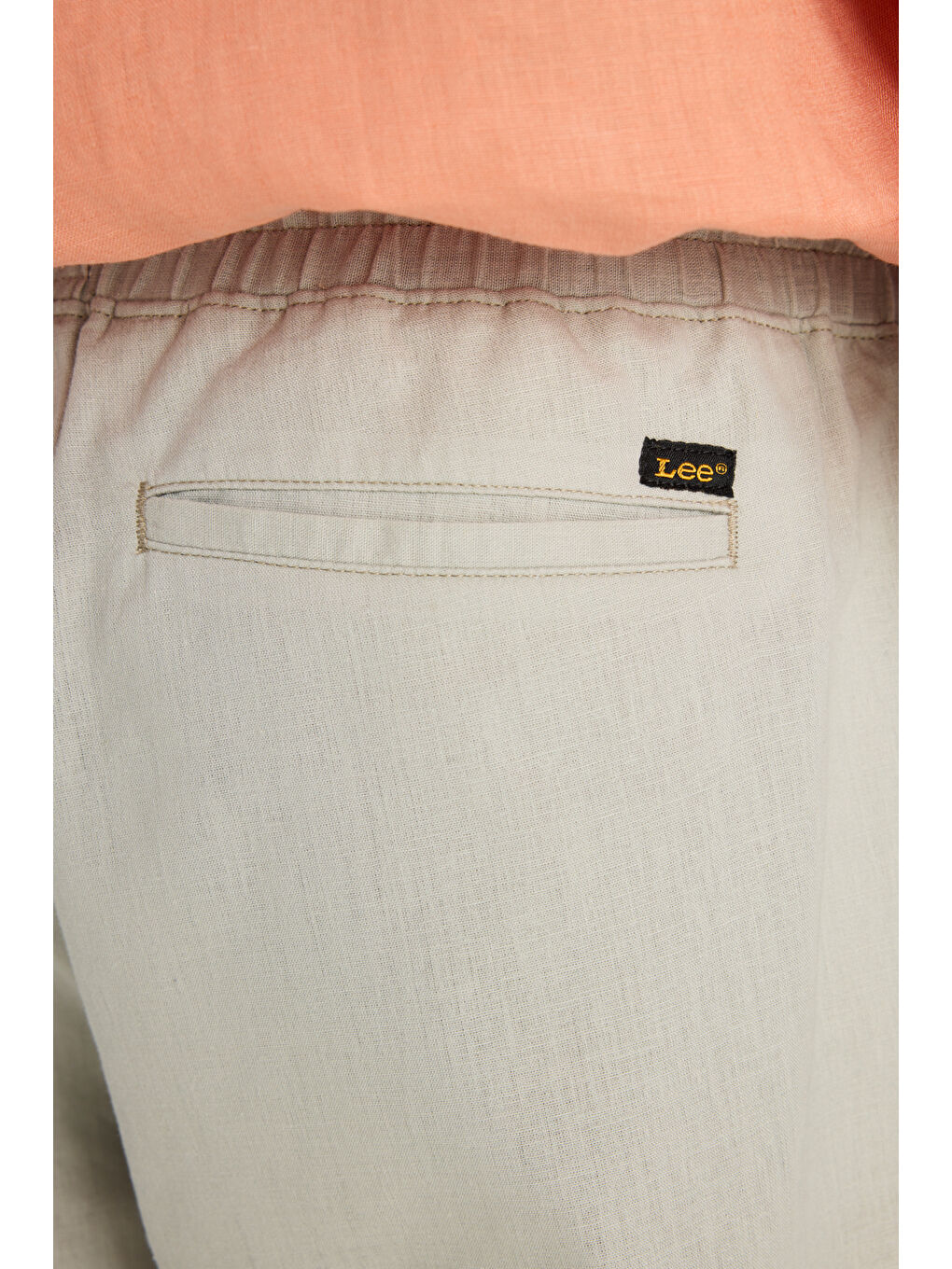 Regular Fit Normal Kesim Lastik Belli Keten Karışımlı Gri Pantolon-4