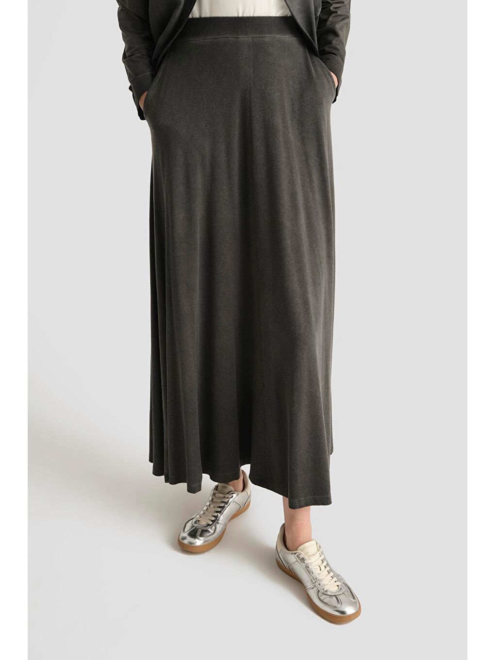 Gri Viskon Ceketli Takım 25Yd9148 Antrasit-3